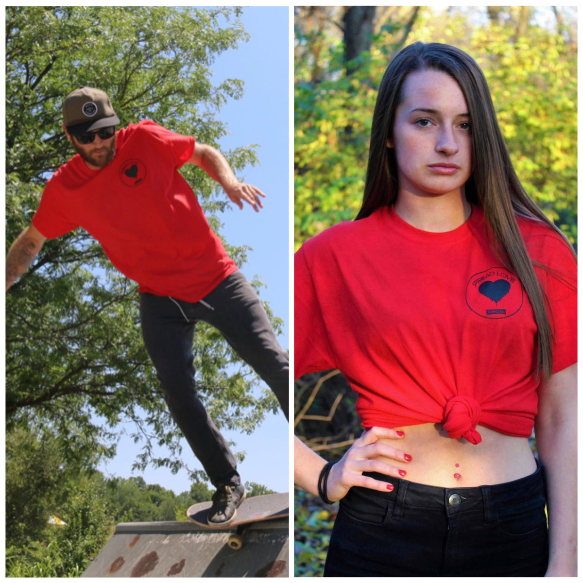 Spread Love Classic Graphic Tee (Red)