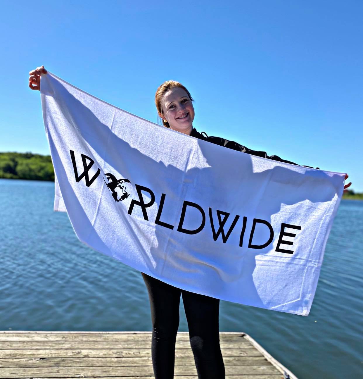 Spread Love Worldwide Beach Towel