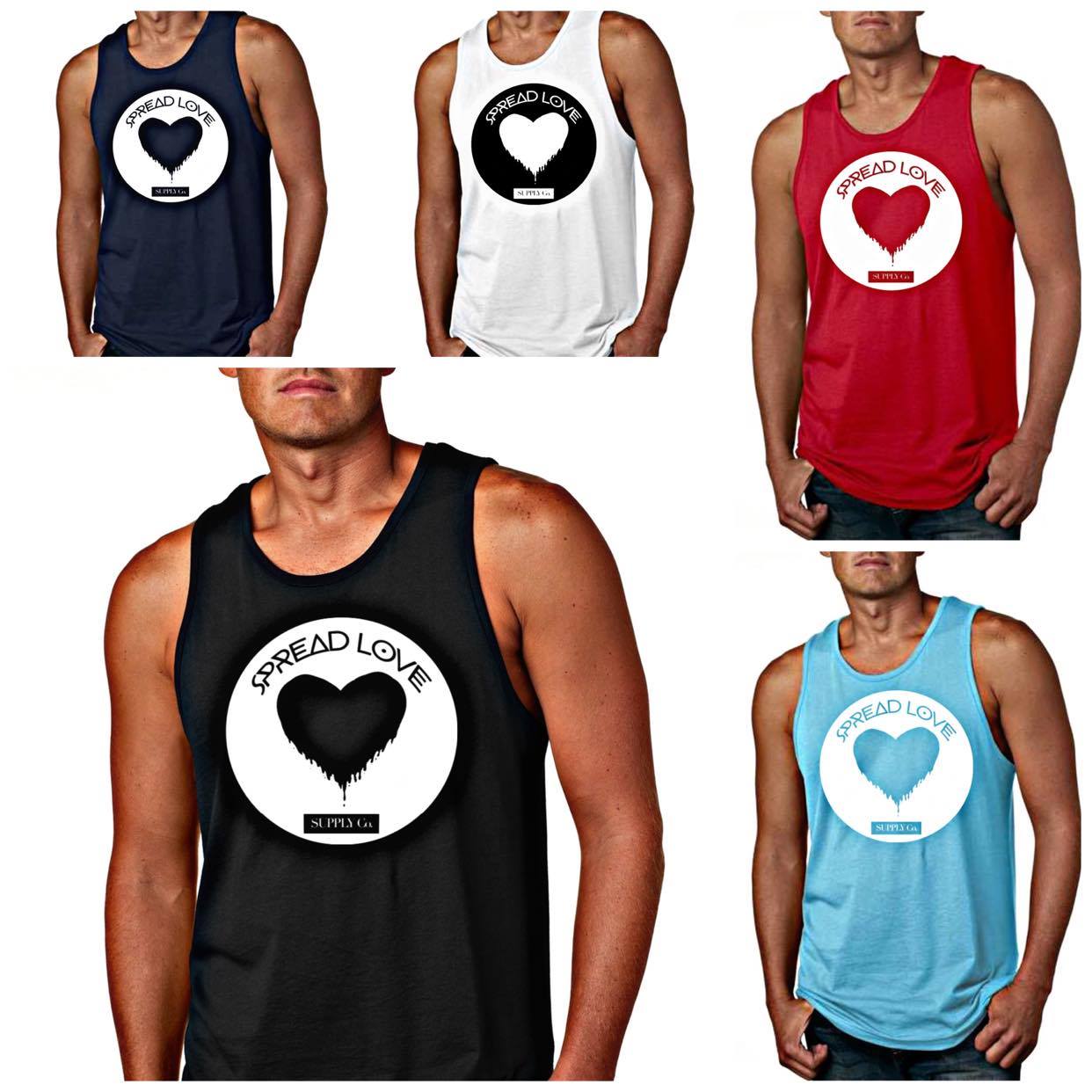 Spread Love Men's Big Logo Tank Top