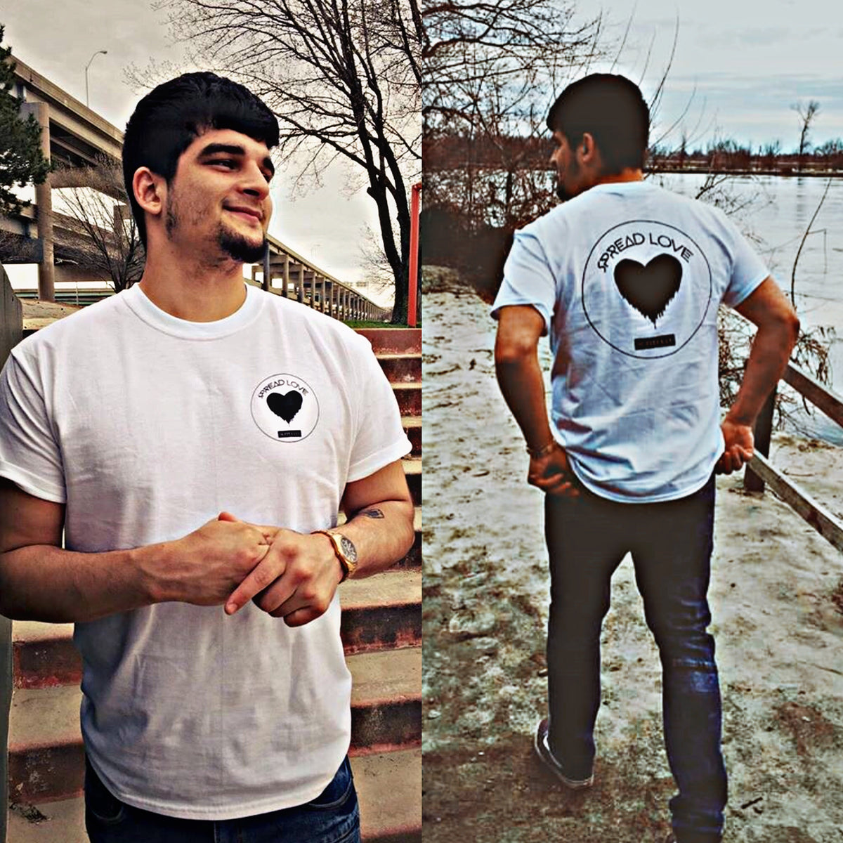 Spread Love Classic Graphic Tee (White)