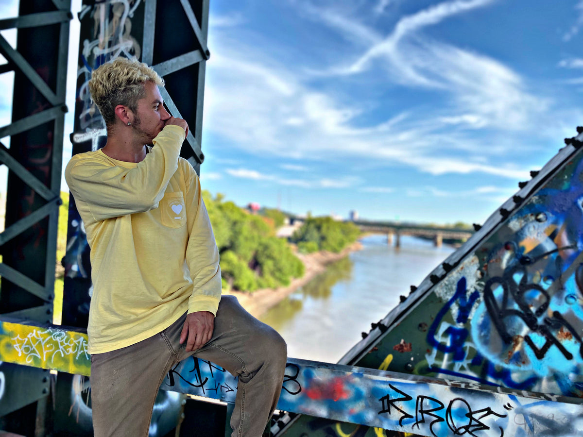 Spread Love Long Sleeve Pocket Tee Original (Butter)