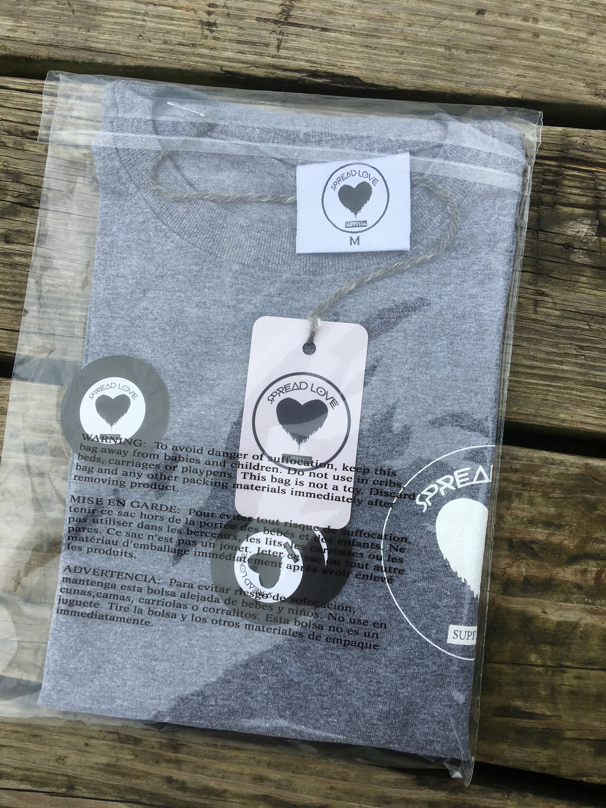 Spread Love Classic Graphic Tee (Heather Grey)