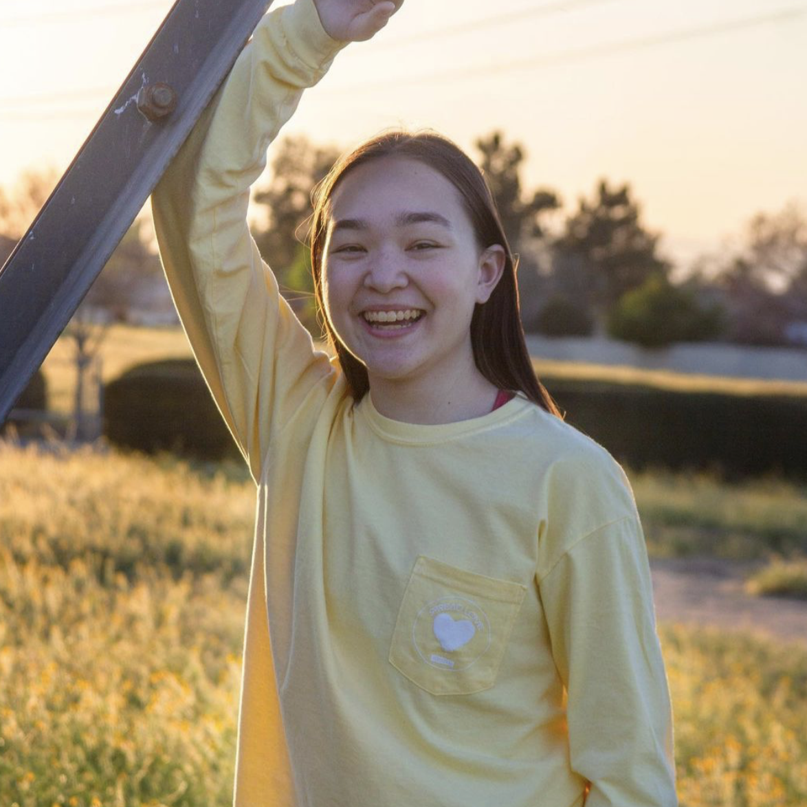 Spread Love Long Sleeve Pocket Tee Original (Butter)