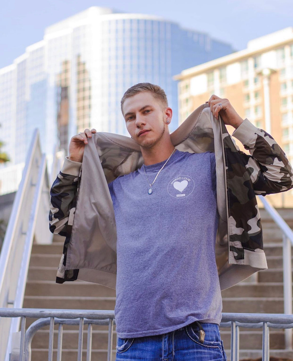 Spread Love Classic Graphic Tee (Heather Grey)